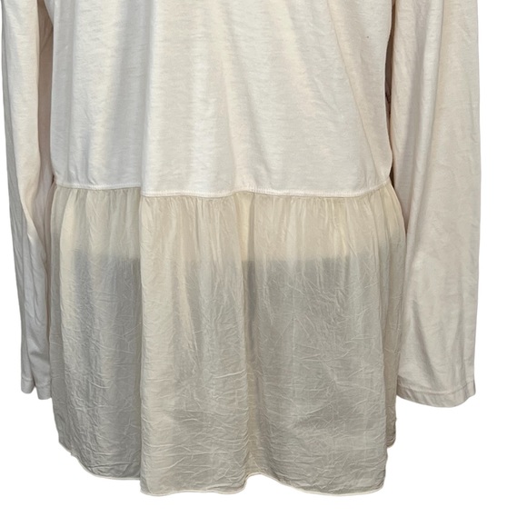 Johnny Was Embroidered Ivory Long Sleeve Peplum Tunic Size 1X EUC - Picture 6 of 12